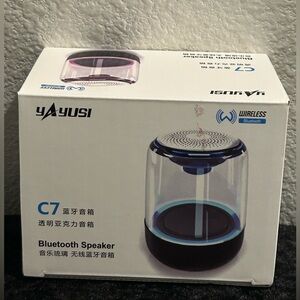 YAYUSI C7 Bluetooth Speaker – Transparent Acrylic – Brand New in Box